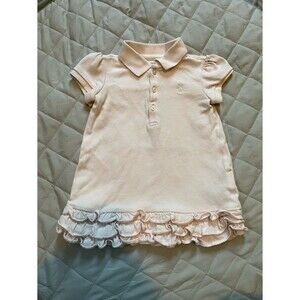 Ralph Lauren Baby Girls Ruffled Trim Cupcake Dress (12M)